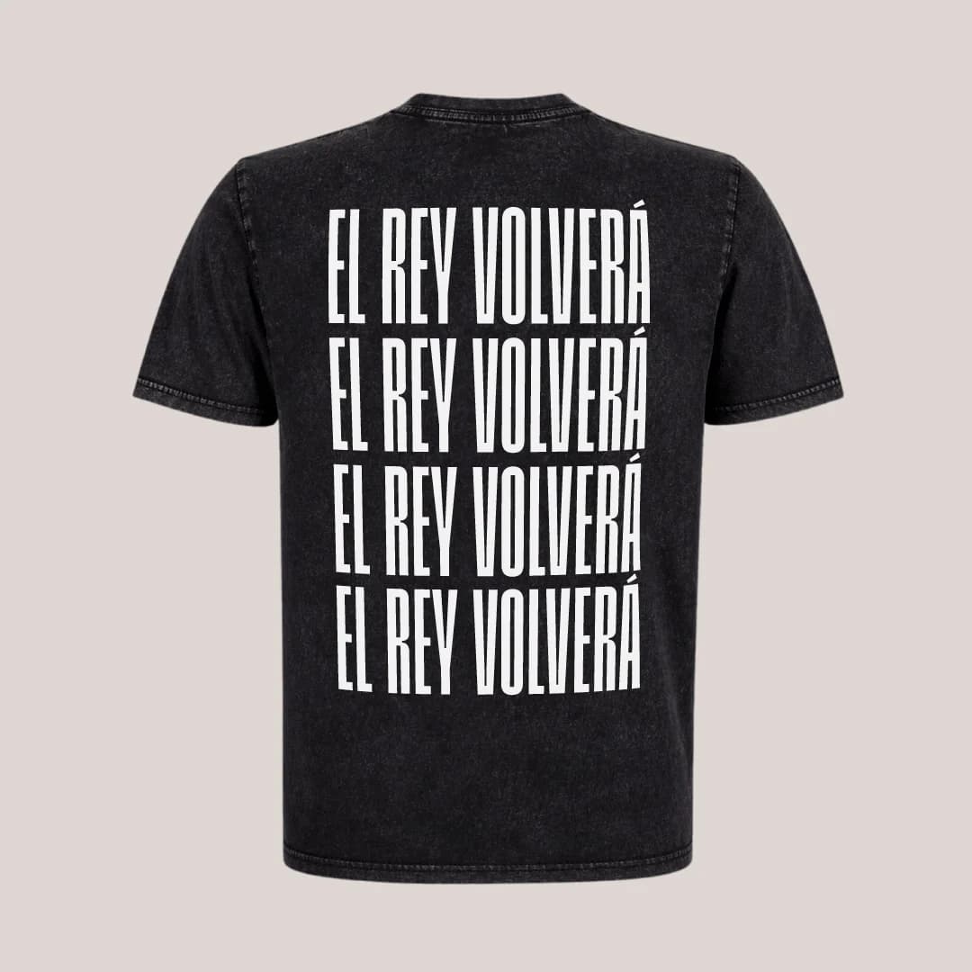 EL REY VOLVER脕 - POLERA ACID WASH - 0