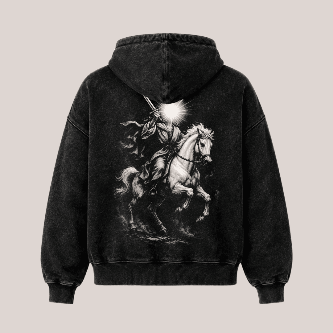 APOCALIPSIS 19:11 - HOODIE ACID WASH BOXY FIT - 0